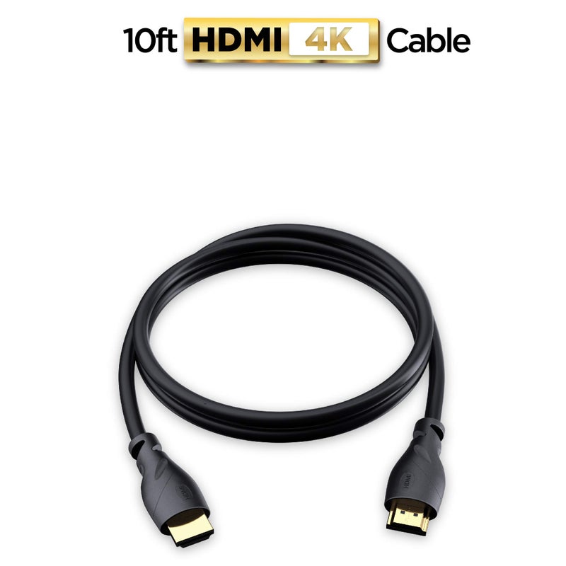 PowerBear 4K HDMI Cable 10 ft | High Speed, Rubber & Gold Connectors, 4K @ 60Hz, Ultra HD, 2K, 1080P, & ARC Compatible for Laptop, Monitor, PS5, PS4, Xbox One, Fire TV, Apple TV & Moreâ€¦ - Image 2